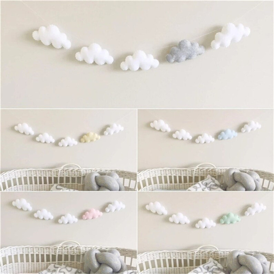 Nordic Felt Cloud Garlands Str - Baby Nursery Fabric avaliação e preço