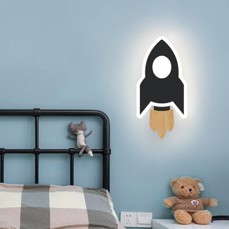 Cartoon LED Rocket Wall Lamp M - Baby Nursery Light avaliação e preço