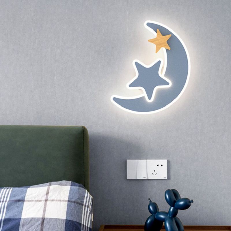 Cartoon LED Rocket Wall Lamp M - Baby Nursery Light avaliação e preço