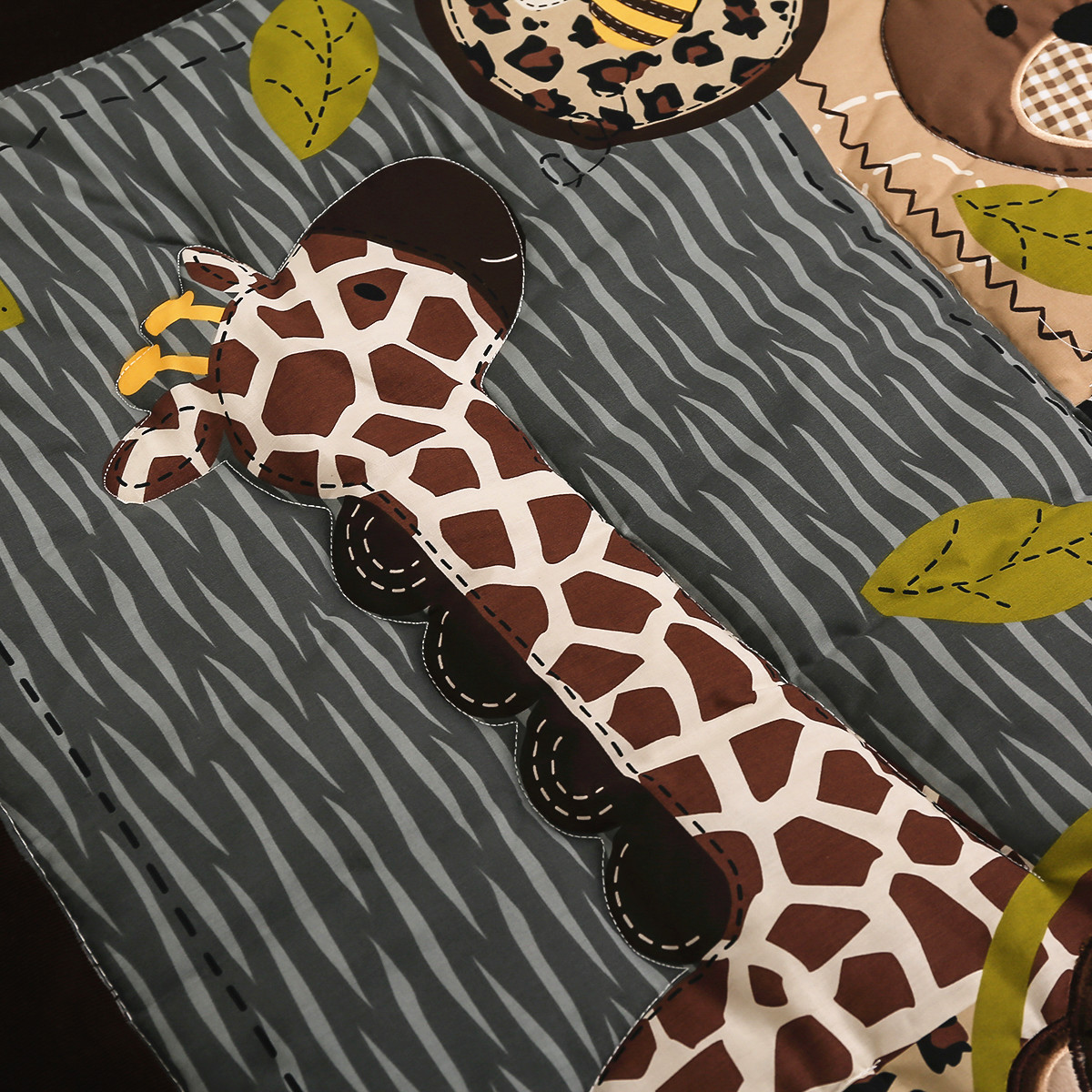 3Pcs Embroidered Newborn Baby  - Baby Nursery Jungle Theme avaliação e preço