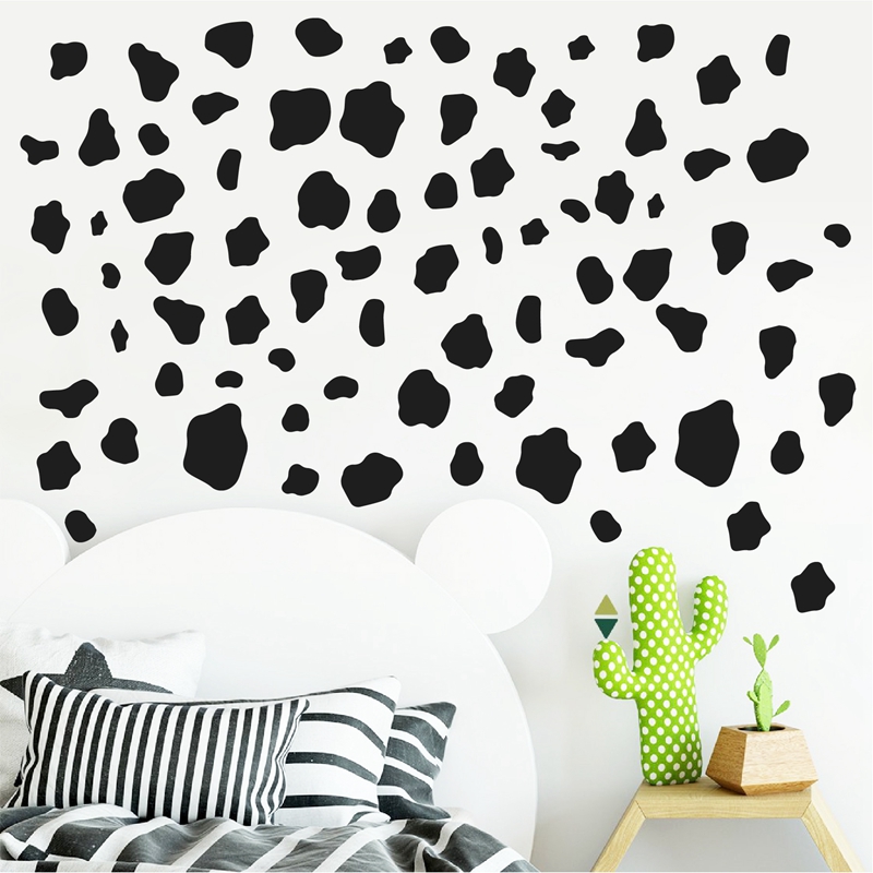 60Pcs Cartoon Cow Spot Pattern - Baby Nursery Wallpaper avaliação e preço